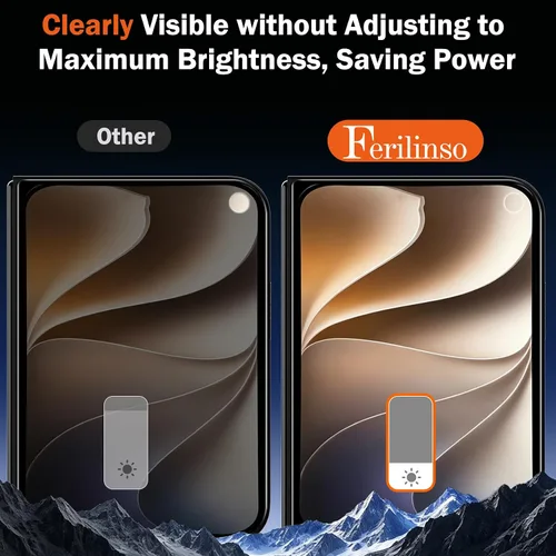 Vista 5 de Ferilinso Protector de pantalla de privacidad para iPhone Glass Back Ultra