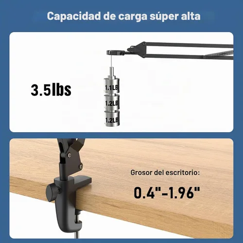 Vista 5 de Hayve Soporte de brazo para microscopio, soporte de metal ajustable