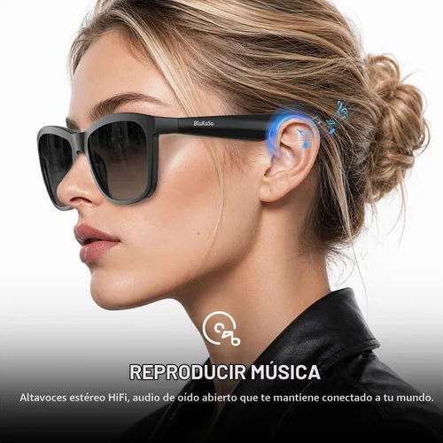 Vista 4 de Gafas Bluetooth,Protección UV,Larga duración de la batería,Carga Negro mate (matt black)