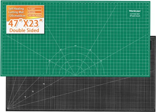 Vista 9 de WorkLion Alfombrilla de corte autorreparable: alfombrilla de corte artesanal de doble cara de 12 x 18 pulgadas para costura, tela, acolchado. Tabla