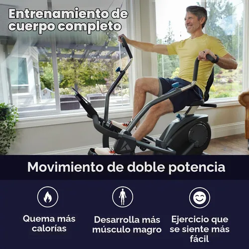 Vista 3 de Teeter FreeStep Recumbent Cross Trainer Stepper, Zero-Impact Exercise Bike Alternative w/Patented Physical Therapy Stride, Up to 350lb, Free App
