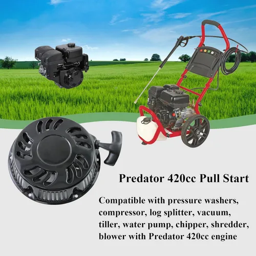 Vista 4 de KIKITE Arrancador de retroceso de arranque compatible con Harbor Freight Predator 420cc 13HP Motor Pull Start Assembly Pressure Washer Bomba de agua