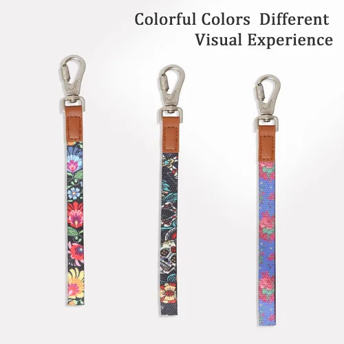 Vista 5 de RAINDEE Cordón de muñeca para llaves llavero cartera soporte de identificación teléfono celular cordón de pulsera para mujer correa de muñeca