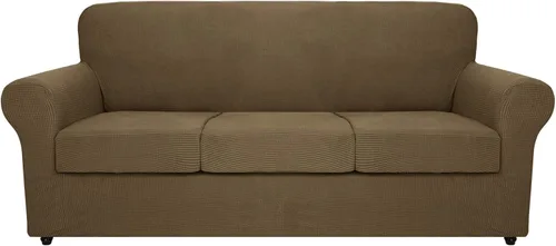 Vista 13 de MAXIJIN Fundas para sillas de 2 piezas con brazos, súper elásticas, para sala de estar, perros, a prueba de mascotas, protector de sofá ajustable
