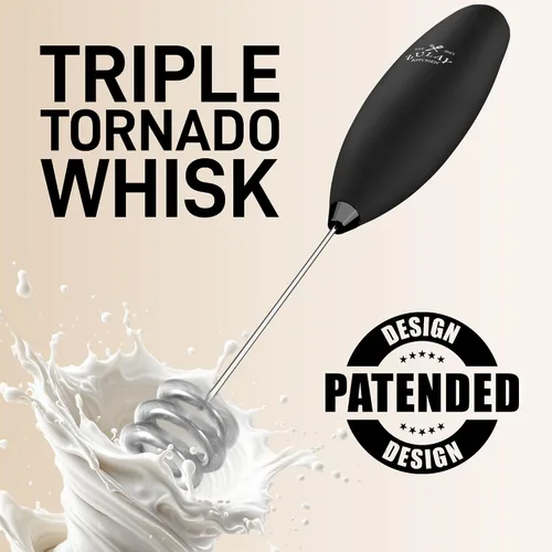 Vista 93 de Zulay Milk Boss Espumador de leche potente manual, hace espuma para latte, batidor para mezclar bebidas, café, miniespumador para capuchino, frappé