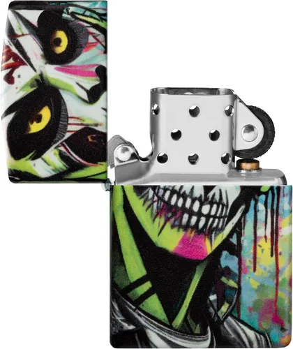Vista 4 de Zippo Encendedor Gasolina 540 Color Punk Zombie 60007395 Sin Llenar