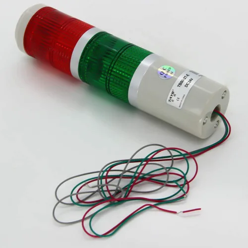 Vista 3 de Othmro - Luces de advertencia industriales Andon luces indicadoras de luz intermitente, 24 V, 3 W, 2 niveles (sin zumbador), 1 unidad Rojo Verde