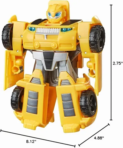 Vista 12 de Transformers Playskool Heroes Rescue Bots Academy Classic Team Bumblebee, figura de acción de robot de juguete convertible, a partir de 3 años