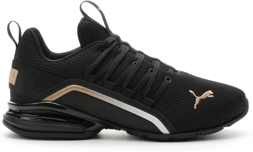 Vista 5 de PUMA Tenis Axelion para mujer, oro negro, 7.5, Puma Negro-puma Oro