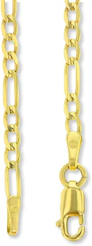 Vista 3 de Colgante hebreo de estrella de David de oro amarillo sólido de 14 quilates con collar Figaro
