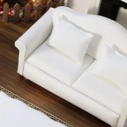 Vista 6 de Juego de dos sofás individuales y un sofá doble para casa de muñecas
