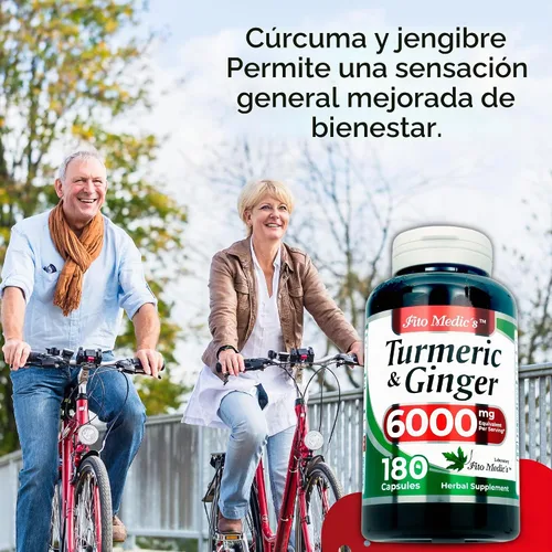 Vista 5 de FITO MEDIC'S Laboratorio Suplemento de cúrcuma y jengibre 180 Caps s.