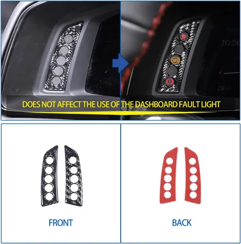 Vista 4 de Adhesivo suave de fibra de carbono para panel de instrumentos, compatible con Chevrolet Corvette C8 2020-2025, accesorios adhesivos para panel