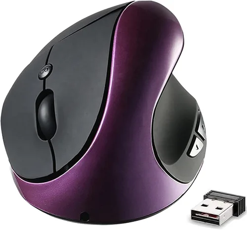 Vista 8 de Ratón vertical inalámbrico ergonómico para zurdos, 2.4G, 3 DPI ajustables (800/1200/1600), especialmente para zurdos