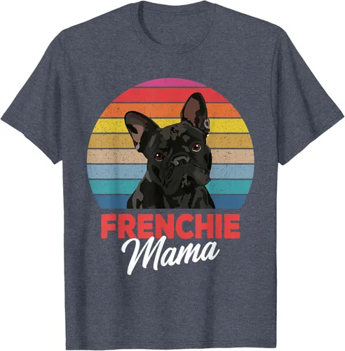Vista 86 de Frenchie Mama - Camiseta divertida de regalo para niñas y perros Bulldog Francés, Negro, S