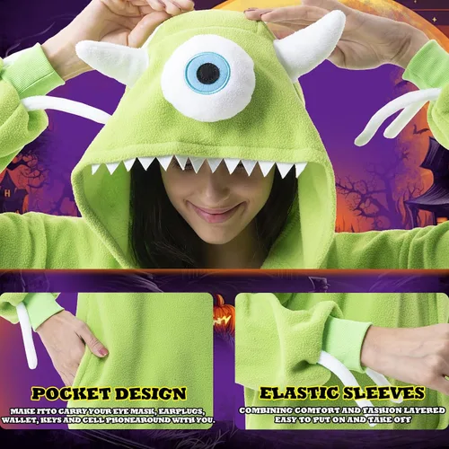 Vista 6 de Beauty Shine - Mameluco unisex para adultos, disfraz de personaje de caricaturas para cosplay, Halloween, Navidad, ropa para dormir o estar en casa