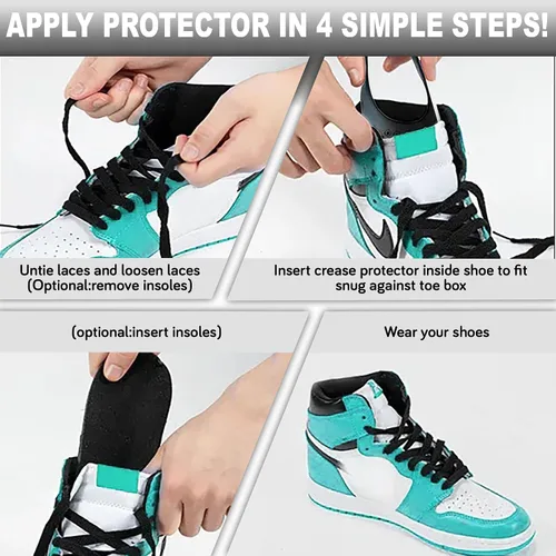 Vista 4 de Pairamedics - Protector de dedos para hombre 7-13 para mujer 5-9, protector antiarrugas para Dunks, Jordans y más