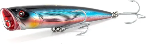 Vista 7 de Dr.Fish Popper - Señuelos de pesca de agua salada, 4/5.5 pulgadas GT Popper VMC anzuelos agudos señuelos de pesca para lubina, lucio, salmón en alta