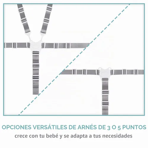 Vista 2 de Correas para silla alta, arnés de repuesto de 5 puntos para cochecito, cochecito, cochecito