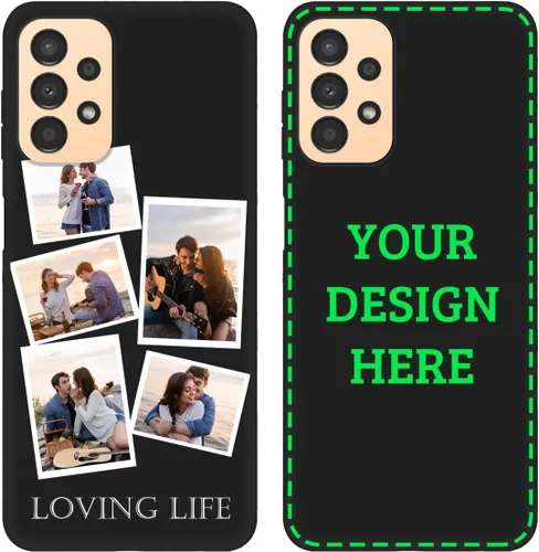 Vista 15 de Funda de teléfono con foto personalizada para Samsung Galaxy A13 4G, imagen/texto personalizados, funda negra delgada y suave, regalo único de nicho