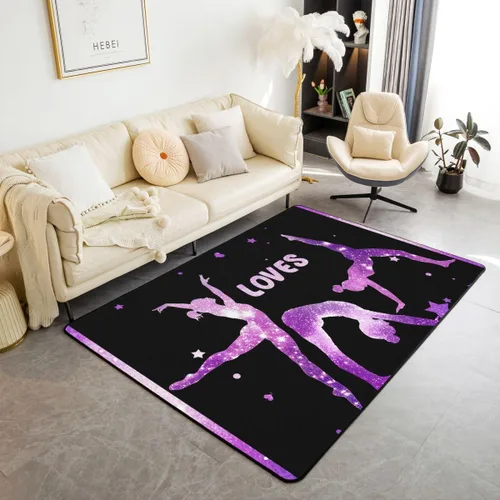 Vista 13 de Erosebridal King and Queen Custom Living Room Rugs 3x5 for Bedroom Romantic Valentine's Day Area Rug for Husband Wife Modern Black Grey His Hers