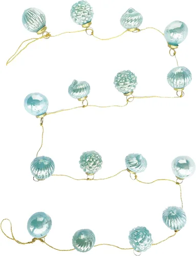 Vista 8 de Creative Co-Op - Guirnalda ornamental de cristal de mercurio en relieve plateado antiguo (XC5496)