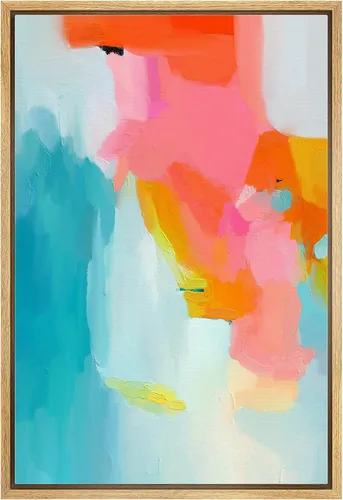 Vista 48 de MUDECOR Impresión en Lienzo Enmarcado Arte de Pared Pincelada Floral Abstracta en Tonos Neutros Cálidos Tonos Terrosos Ilustraciones Minimalismo
