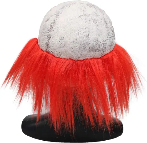 Vista 4 de longpo Máscara de payaso malvado de terror para Halloween, disfraz de zombi