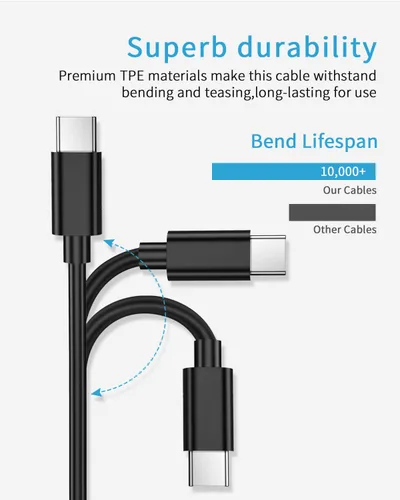 Vista 6 de Cable de carga tipo C para JBL Charge 4 5, Pulse 4 5, Clip 4, Flip 5, Auriculares inalámbricos Bluetooth Flip 5 y más