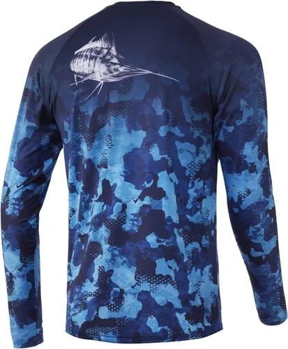 Vista 2 de HUK Men's Pattern Pursuit Long Sleeve Performance Fishing Shirt