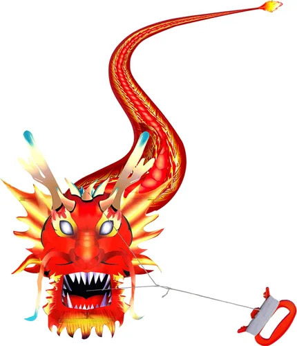 Vista 7 de HENGDA KITE Legendary Dragon Kite,for Kids and Adults,Easy to Fly,Excellent Fabric and Structure Design,Suitable for Square, Beach, Grass