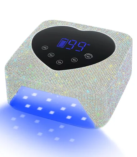 Vista 7 de Luz UV para uñas, lámpara de uñas UV inalámbrica 72W, secador LED recargable