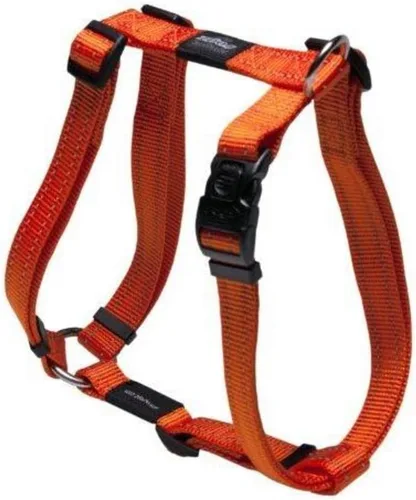 Vista 5 de Arnés reflectante ajustable en H para perros extragrandes; collar y correa a juego disponibles, amarillo