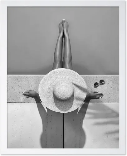 Vista 19 de Póster de arte de moda de Poster Master - Mujer en impresión de auto clásico - Arte en blanco y negro - Arte fotográfico - Arte de autos - Arte