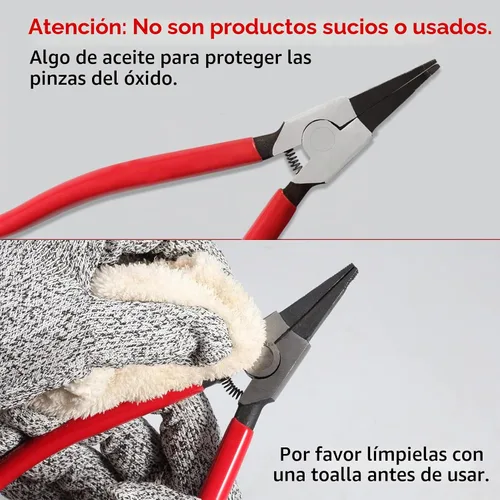 Vista 7 de Alicates de 8 Pulgadas para Anillo Circular - Alicates Especiales de Ángulo Inverso con Punta para Abrir Anillos, para Cajas de Transferencia
