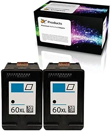 Vista 2 de Cartucho de tinta de repuesto para impresoras HP 60 Negro para impresoras Envy 120 114 Deskjet F4480 F4210 D1660 F4400 (2 negras)