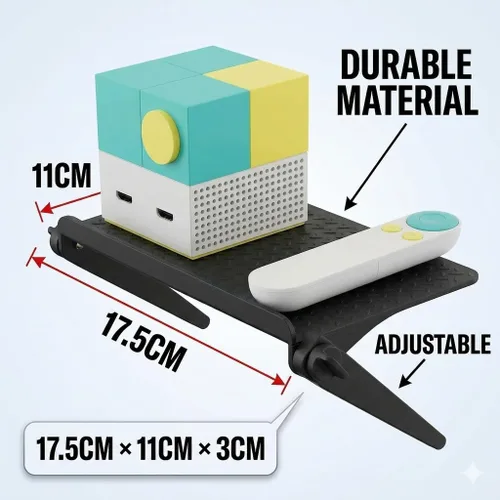 Vista 6 de Estante superior de TV Soporte ajustable para patio de juegos Nex - Estante superior de TV y organizador de soporte para consola, cámara y caja