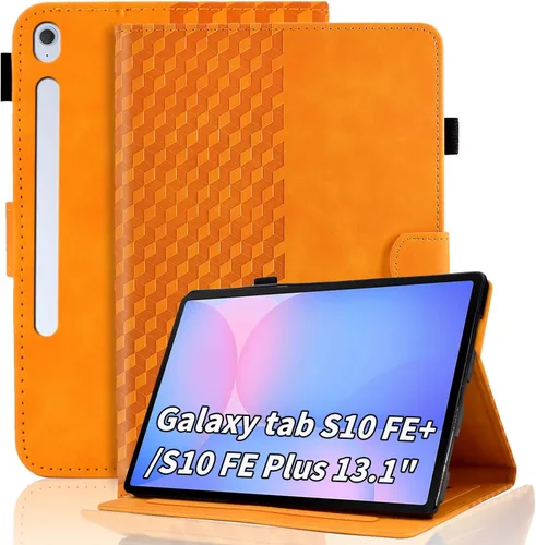 Vista 52 de Funda para Samsung Galaxy Tab S6 Lite 2024/2022/2020 de 10.4 pulgadas SM-P620/P625/P610/P613/P615/P619 de piel sintética, funda magnética con Negro
