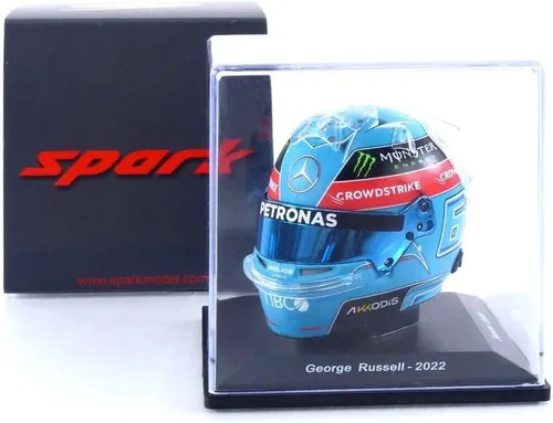 Vista 7 de Casco a escala 1:5 de George Russell 2022 Réplica del GP de Brasil