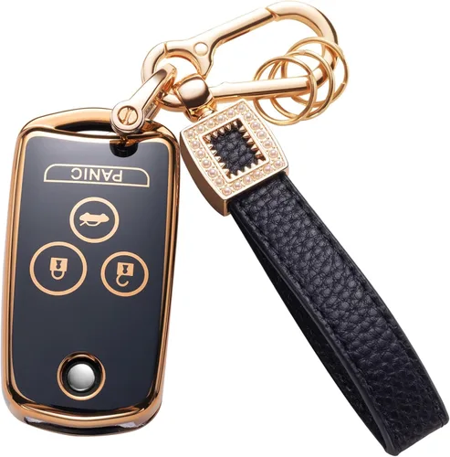 Vista 22 de Funda para llavero Benz, cordón de cuero con protección para llave inteligente, compatible con Clase A, Clase C, Clase G, Clase E y Clase S 2017-2021