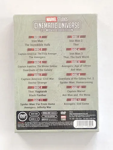 Vista 3 de Marvel Studios Cinematic Universe 23 Movie Collection DVD-12 Disc Sealed