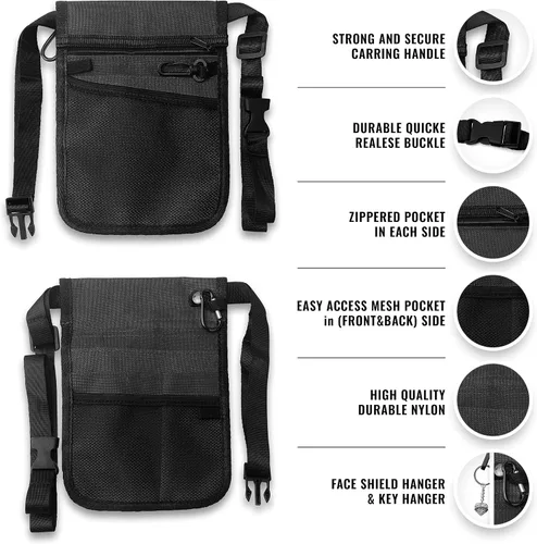 Vista 3 de ASA TECHMED Cinturón de enfermería – Kit completo de utilidad para cinturón médico, Pro Pack organizador de bolsillo bolsa de cadera para EMT, CNA