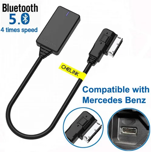 Vista 2 de Kit de adaptador Bluetooth para Mercedes Benz W212 S212 C207, inalámbrico Bluetooth 5.0 AMI interfaz de música multimedia, módulo de coche, receptor
