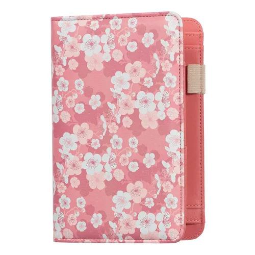Vista 12 de Libro de mesero, libro de mezclilla para Watiress con cara sonriente esponjosa, bordado de felpa con diseño de flor de dólar
