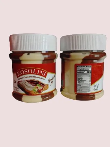 Vista 2 de Rosolini Crema de avellanas Duo con leche y cacao para untar, 7 onzas (paquete de 2)