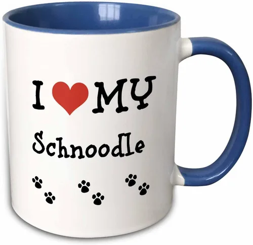Vista 7 de 3dRose BrooklynMeMe Pets - Taza con texto en inglés "I Love My - Schnoodle (taza_183648_4)
