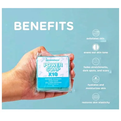 Vista 3 de 2 barras SevenDays by Her Skin POWER JABÓN para rostro y cuerpo, 2.82 oz