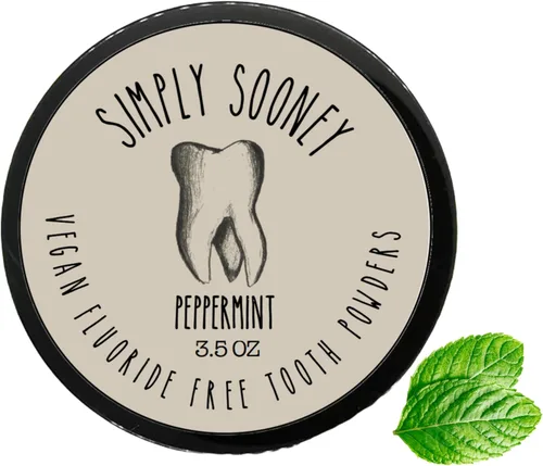 Vista 3 de Polvo de dientes remineralizante vegano orgánico sin flúor fórmula de menta Tamaño de valor hasta 6 meses Suministro I Blanqueamiento natural I