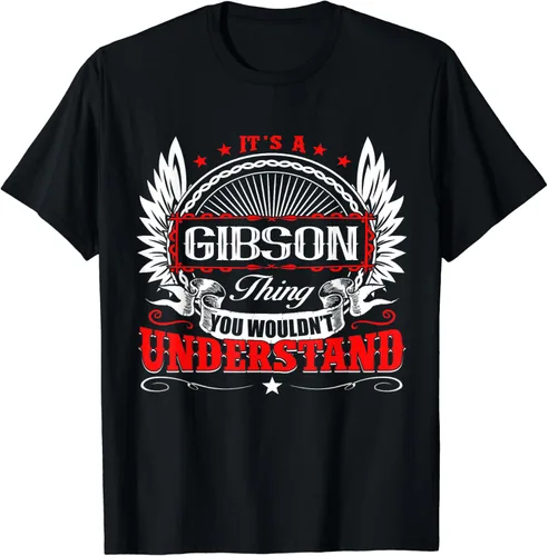 Vista 2 de Camiseta de cumpleaños It's A Gibson Thing You WoNot Understand, Negro, S