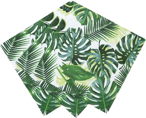 Vista 5 de Talking Tables 8 tazas de papel de hoja de palma tropical para fiesta, perfectas para barbacoas de verano, Luau hawaiano, cumpleaños de la selva